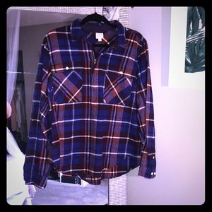 J Crew Half Zip Flannel.